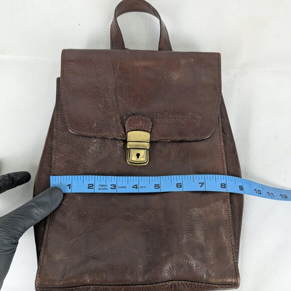Vintage Burberry Pure Leather Backpack Brown